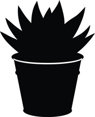 Scalable vector graphic of a potted indoor plant for graphic design projects