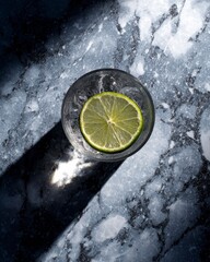 Refreshing Citrus Drink Top View