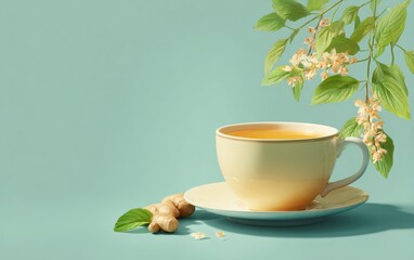 Refreshing Ginger Herbal Tea