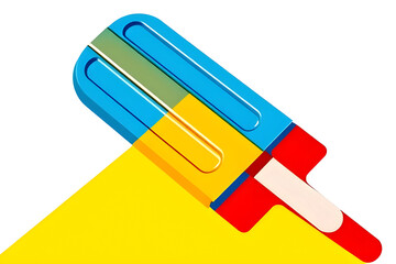 Vibrant Popsicle Illustration: Summer Delight in Bold Colors