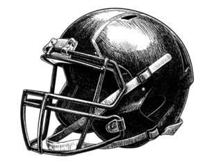 football helmet isolated on white