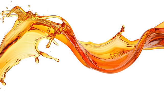Premium quality visual of ultra-realistic high-resolution capture of a dynamic orange liquid splash, isolated on , no shadows, crisp high-key cla Isolated to Transparent Background