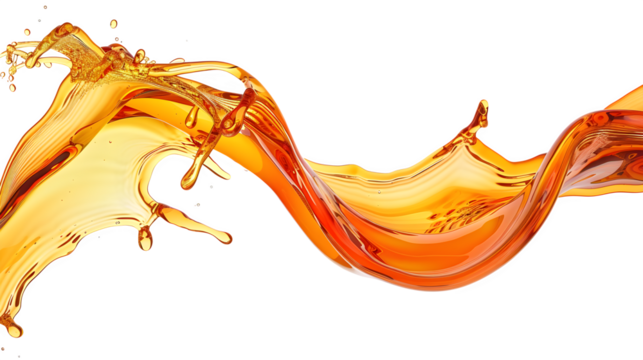 Premium quality visual of ultra-realistic high-resolution capture of a dynamic orange liquid splash, isolated on , no shadows, crisp high-key cla Isolated to Transparent Background