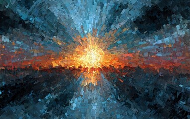 Vibrant Abstract Sunset Colors