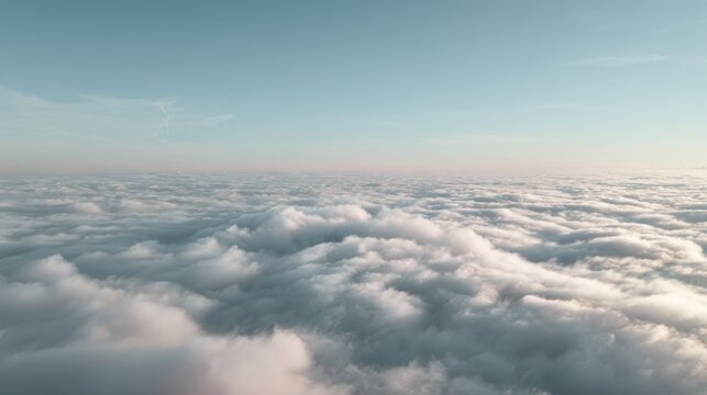 High-altitude view of fluffy clouds (1)