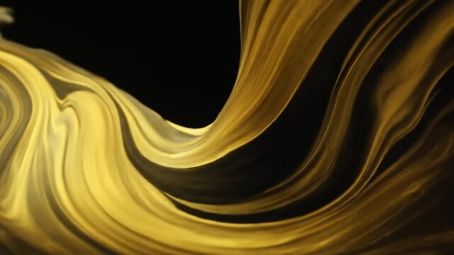 Abstract golden liquid flow
