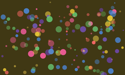 Abstract Background Colorful Bokeh Circles Dark Olive Green