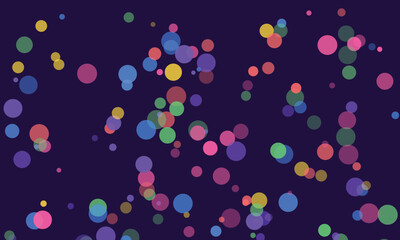 Abstract Background Colorful Bokeh Circles Dark Purple