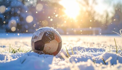 Snowy Field Football