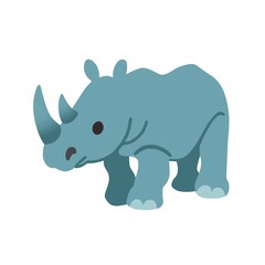 Obraz premium rhino cartoon coloring page