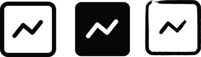 Line chart icon symbolizing analytics and business growth. Ideal for apps, dashboards, and finance design