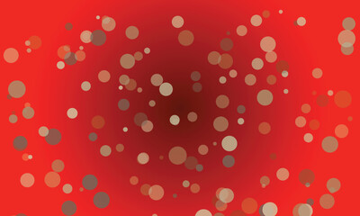 Red Background with Translucent Brown Beige Circles Bokeh Effect