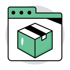 Ecommerce colored outline icons