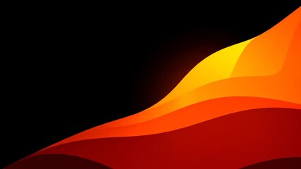 Abstract orange shapes on black background - Powered by Adobe