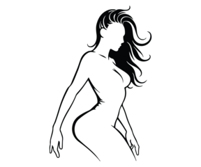 silhouette of a girl 1