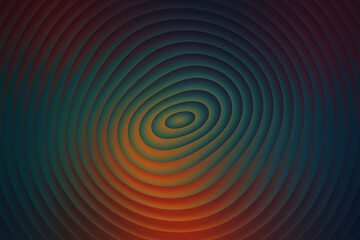 Captivating abstract background with concentric circles in teal and orange, offering a visually striking and harmonious blend of colors and textures