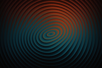 Abstract concentric ripples in blue and orange hues create a captivating and mesmerizing visual effect, evoking a sense of depth and movement