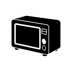 A simple microwave silhouette on transparent background