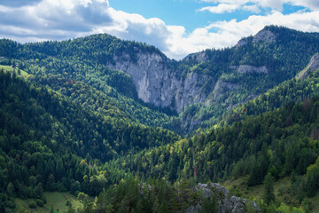 rock in the mountains, View from Via Ferrata Astragalus, Sugau Gorges, Suhard Mountain, Romania