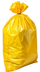 Bright yellow plastic bag