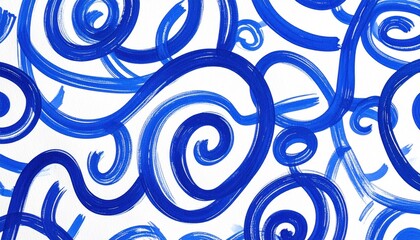 Blue abstract swirls pattern
