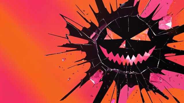 Exploding Evil Pumpkin Face