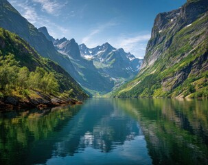 Fototapeta premium Serene fjord landscape (2)