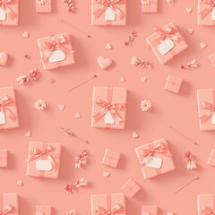 seamless pattern with christmas gifts