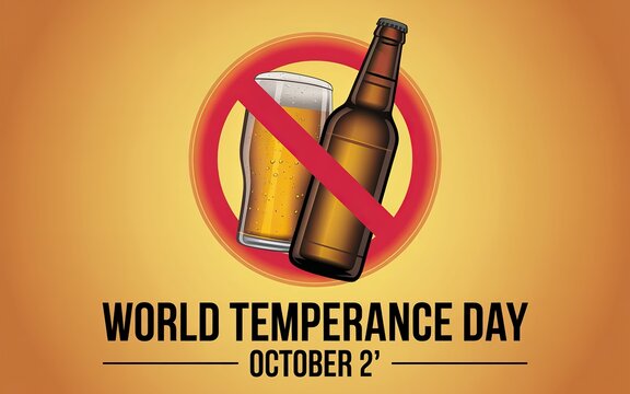 world temperance day, No alcohol sign over bottle and glass, world map backdrop.