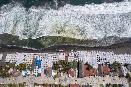 Cuyutl&aacute;n is a town located in the municipality of Armer&iacute;a, Turtle Ecological Center, Community Salt Museum, La Audiencia, La Boquita, Miramar Beach. June 24, 2024, Cuyutlan Beach, Colima, Mexico.