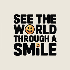 world smile day, Smiley Emoji Typography Design for World Smile Day Celebration and Positivity Campaign, t-shirt design
