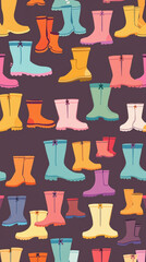 seamless background with colorful cups