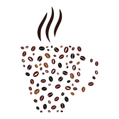 Coffee Mug with Coffee Bean