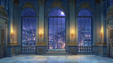 Fototapeta premium Grand hall night view