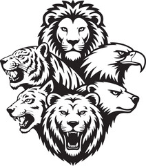 lion head vector