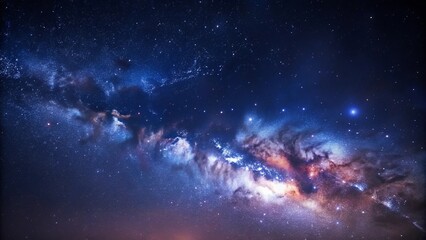 Naklejka premium Panoramic View of Milky Way Galaxy with Stars - 6