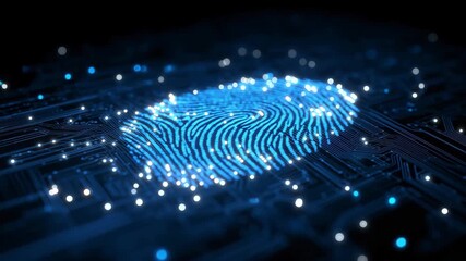 This clip presents an in-depth look at how fingerprint technology enhances digital security. It details the process of capturing and analyzing biometric data for identification purposes - Powered by Adobe