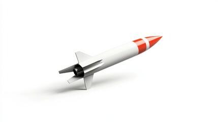 Rocket launch simulation aerospace facility digital render isolated background dynamic perspective technology and innovation
