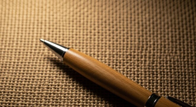 A Close Up Shot Of A Wooden Mechanical Pencil