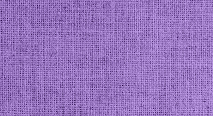 Purple rough linen fabric close-up texture background