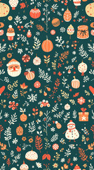 seamless pattern with christmas tree