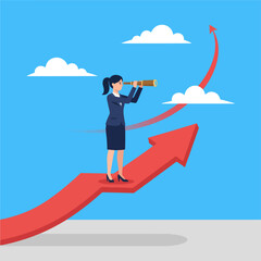 gemini-2_5-flash-image-preview_A_stylized__flat_illustration_of_a_businesswoman_standing_on_a_red_upward-trending_arrow__looking_th-0_e7d23e38-6954-4c9d-b35b-6ad2c7db36c9_traced