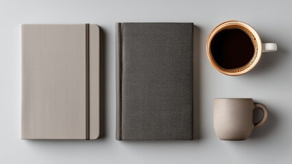 cup of coffee and books