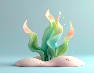 Colorful abstract plant illustration