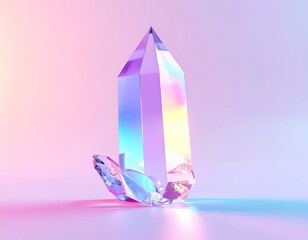 Colorful crystal gemstone