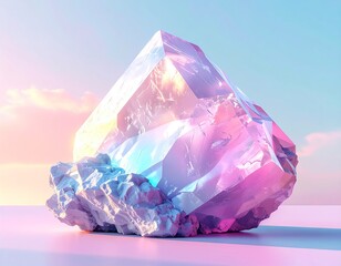 Colorful crystal gemstone
