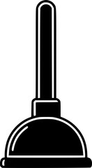 Naklejka premium black and white silhouette of a Plunger vector on a white background 
