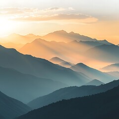 Majestic sunrise over mountains high resolution picture