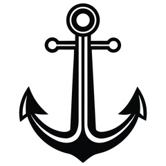 Classic maritime anchor symbol nautical design