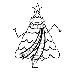 Christmas tree with a dancing star